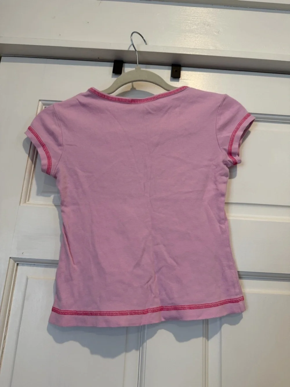 Y2K Vintage Pink Laffy Taffy Logo Short Sleeve Top Baby Tee - Picture 4 of 4